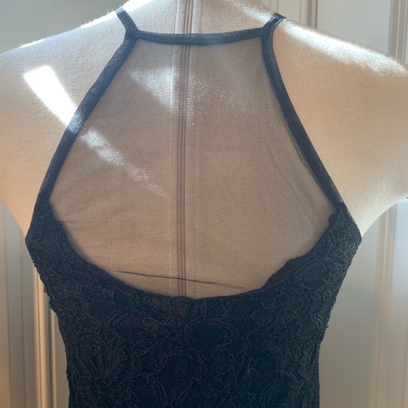 Kimchi Blue | Black Racerback Lace Lined Sheer Top Sleeveless Tank Shirt Top S - Picture 3 of 7